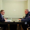 Алексей Текслер провел встречу с главой Госкорпорации «Роскосмос» Дмитрием Рогозиным
