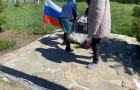 Митинг памяти павшим на войне. Возложение цветов в п. Солнце